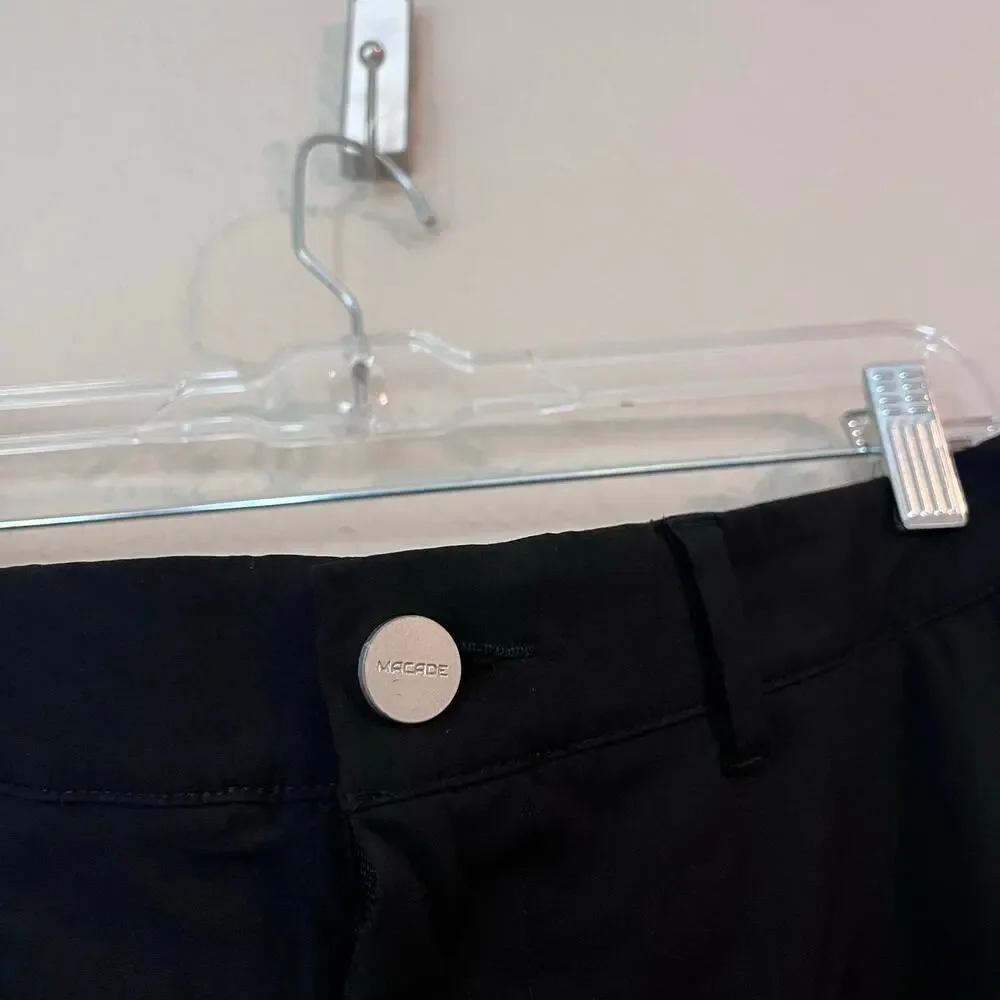 Macade Men’s Golf Pant Trouser Slim Black Athletic 38 Regular Zip Hem